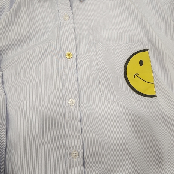 Bundle Smiley Face Denim and Blue Button-Up - Picture 2 of 5
